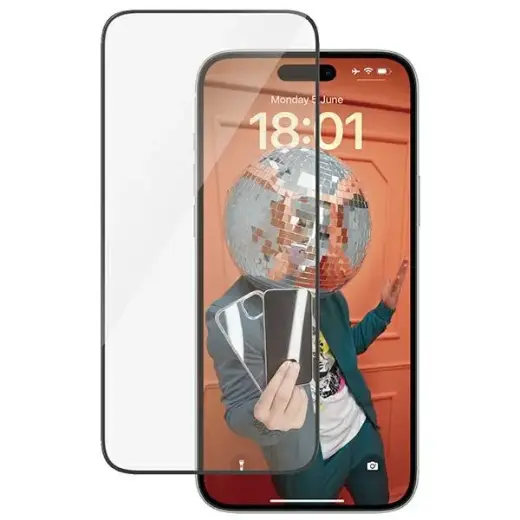 PanzerGlass Ultra-Wide Fit grūdintas stiklas telefonui iPhone 15 Plus 6.7", skaidrus, pridedamas Easy Aligner 2811