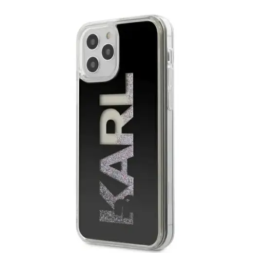 Karl Lagerfeld KLHCP12LKLMLBK iPhone 12 Pro Max 6,7" czarny|black hardcase Karl Logo Glitter