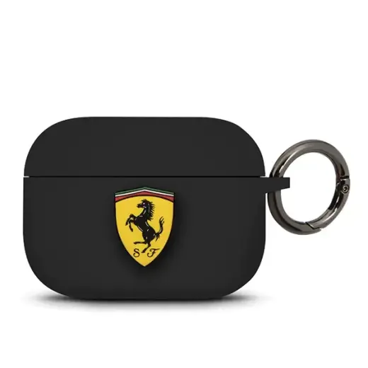 Ferrari FEACAPSILGLBK AirPods Pro cover czarny|black Silicone