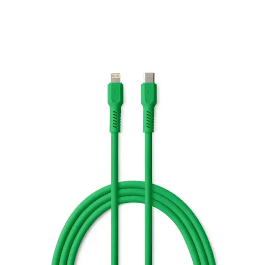 COLORUM CK12-CL-04 datu pārraides un uzlādes vads | USB-C to Lightning | 12W | 1.8m | zaļš