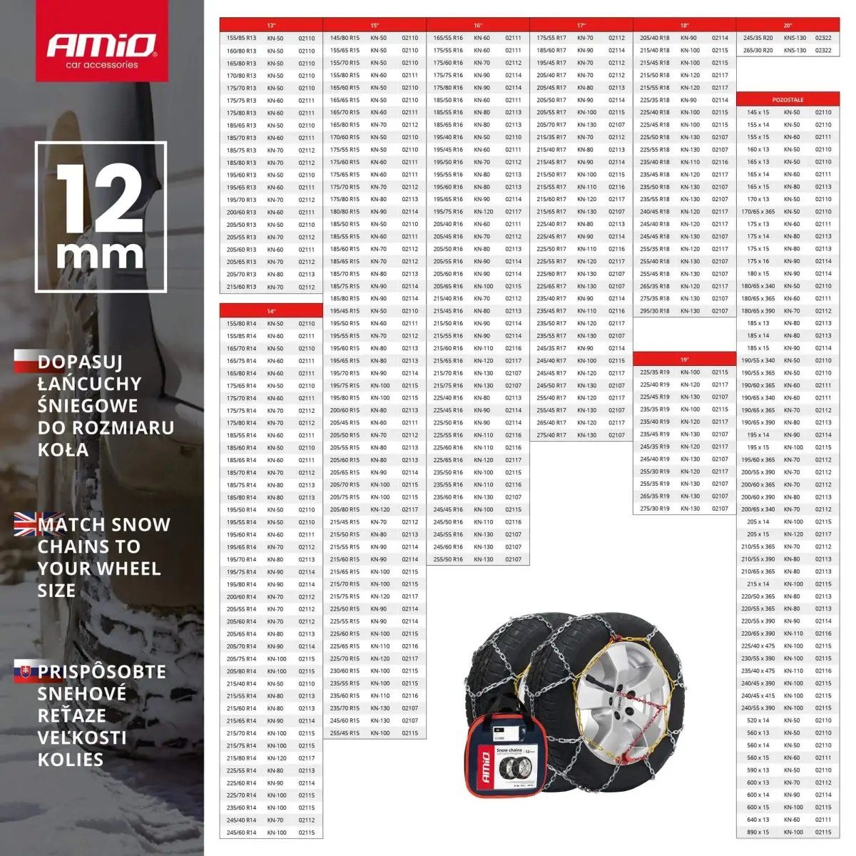 Snow Chains 12 mm KN-50
