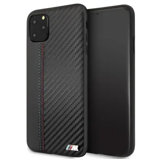 Etui hardcase BMW BMHCN65MCARBK iPhone 11 Pro Max czarny|black PU Carbon