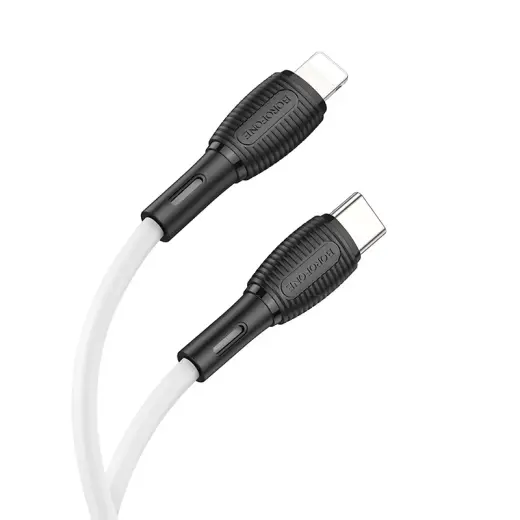 Borofone BX86 Advantage data transfer and charging cable | USB-C to Lightning | 20W | 1m | white