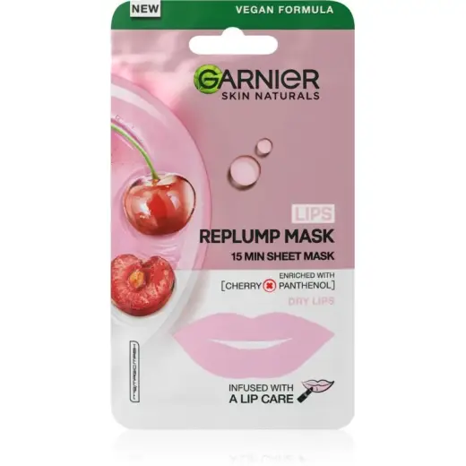 Garnier Skin Naturals Lips Replump Mask Re-plumping Face Mask for Lips 5 G