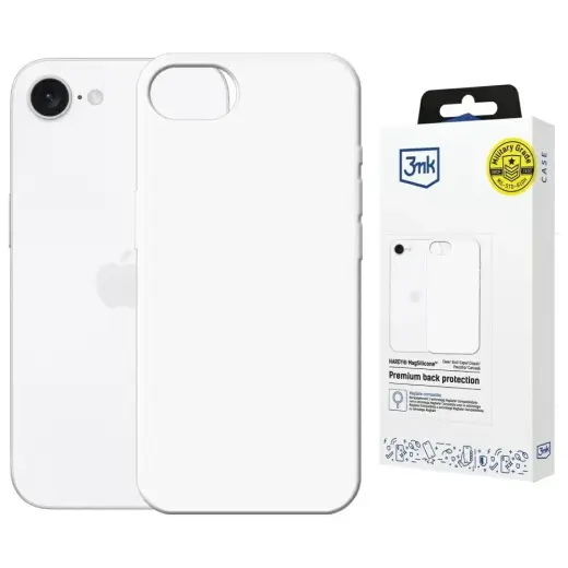 3MK Hardy MagSilicone Case for Apple iPhone 16e White