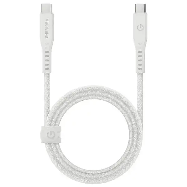 ENERGEA Flow datu pārraides un uzlādes vads | USB-C uz USB-C | 240W | 1.5m | balts