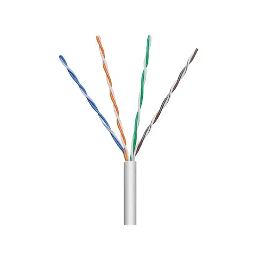 Installation cable twisted pair U|UTP Cat5e 4x2 stranded 100% copper 305m gray