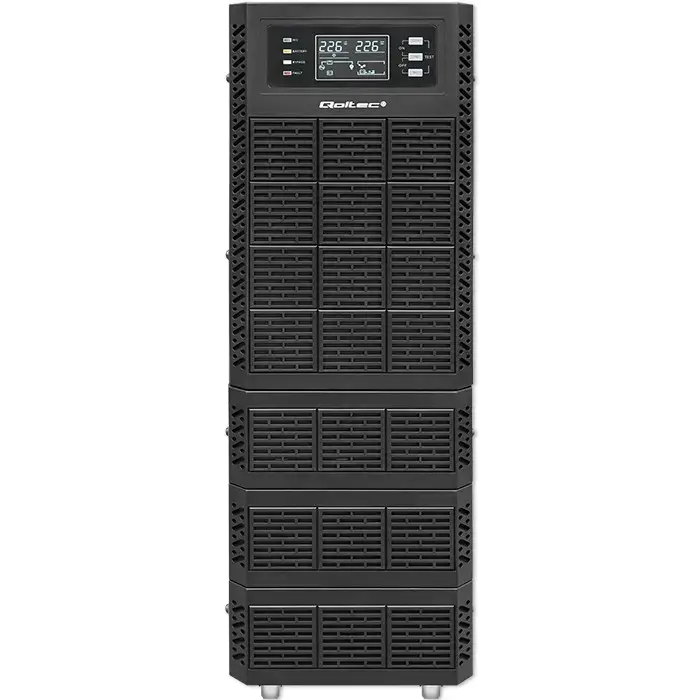 Qoltec Uninterruptible Power Supply UPS | 10kVA | 10000W | Power factor 1.0 | LCD | EPO | USB | On-line