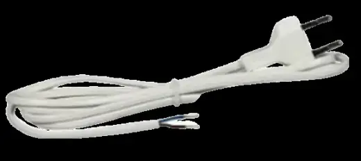 Wire with plug 2x0.75 2m white