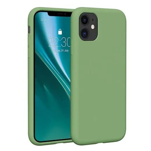 Etteri Silicone phone case for iPhone 11 light green