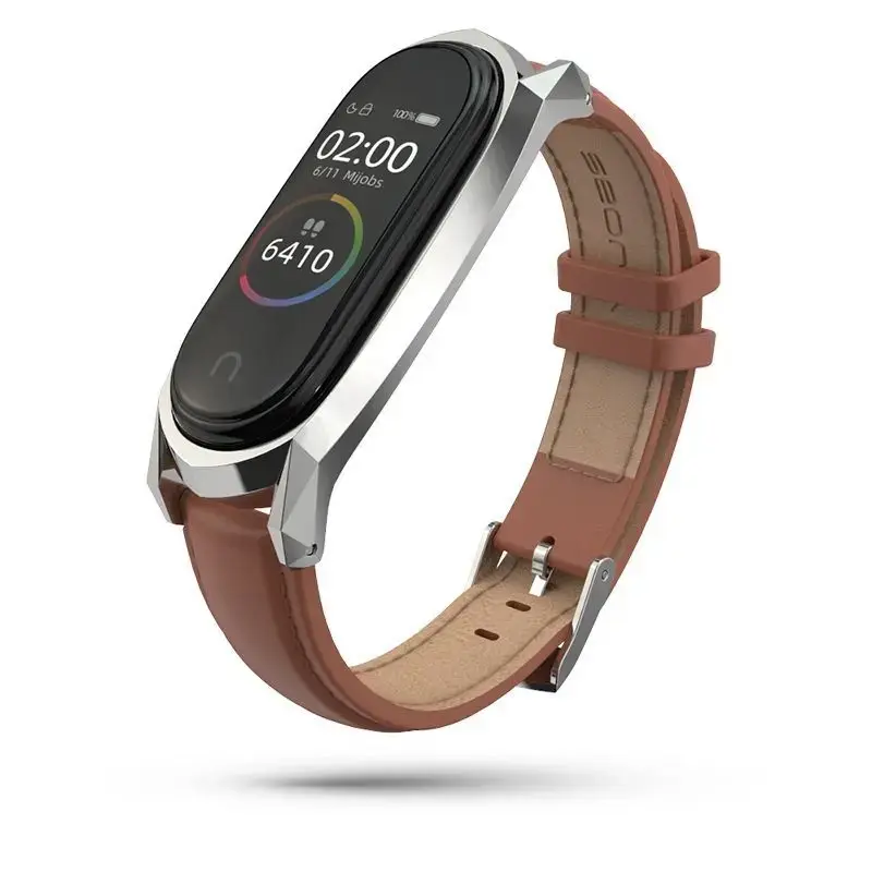 Tech-Protect Herms strap for Xiaomi Mi Smart Band 5 | 6 | 6 NFC - brown