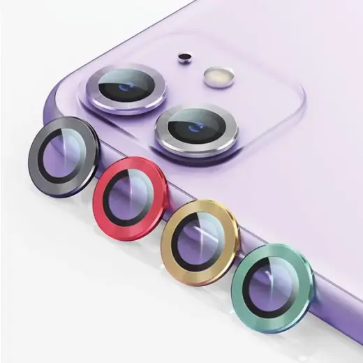 USAMS Camera Lens Glass iPhone 11 Pro metal ring złoty|gold BH571JTT04 (US-BH571)