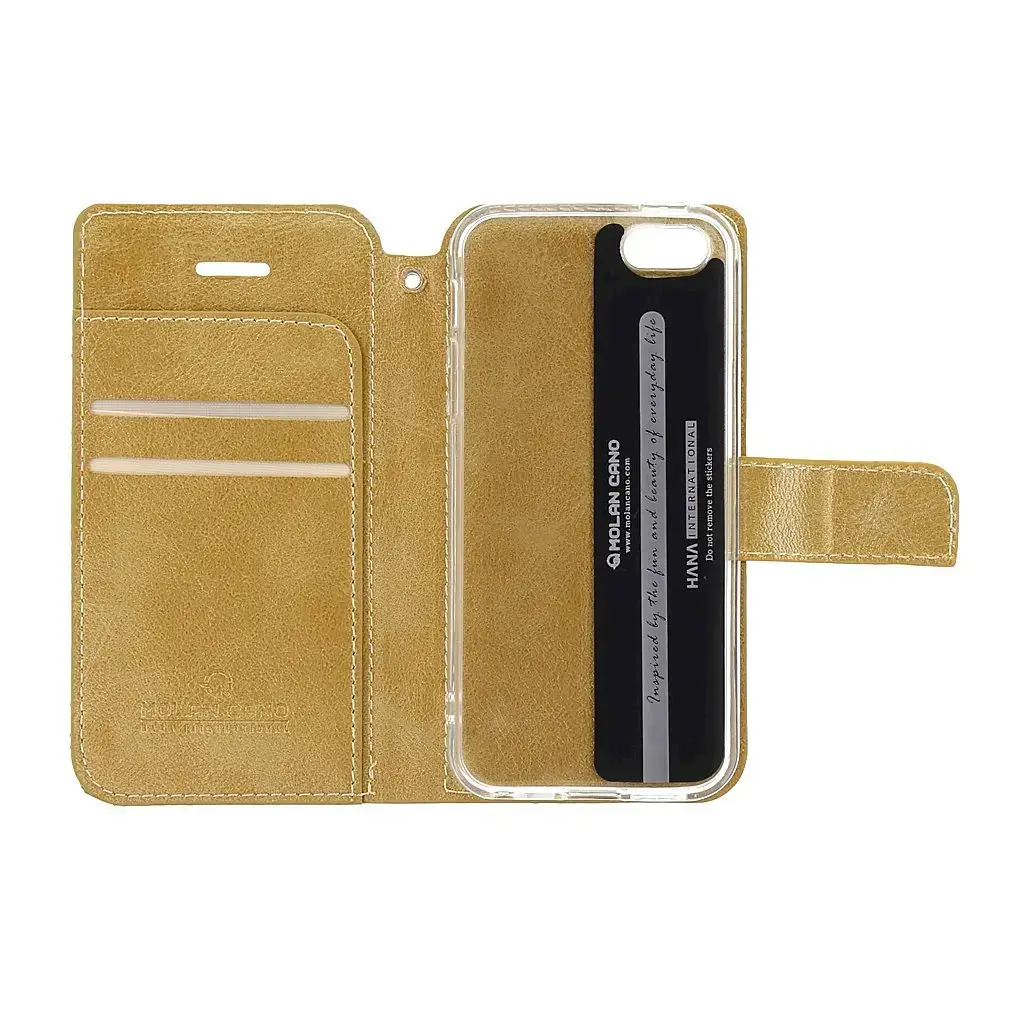 Molan Cano Issue Book Case for Samsung Galaxy A20s Gold