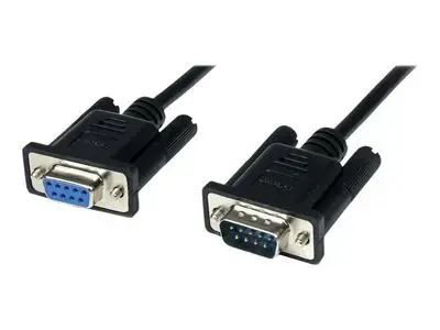 StarTech.com 1m Black DB9 RS232 Serial Null Modem Cable F|M - DB9 Male to Female - 9 pin Null Modem Cable - 1x DB9 (M), 1x DB9 (F), Black - null modem cable - 1 m