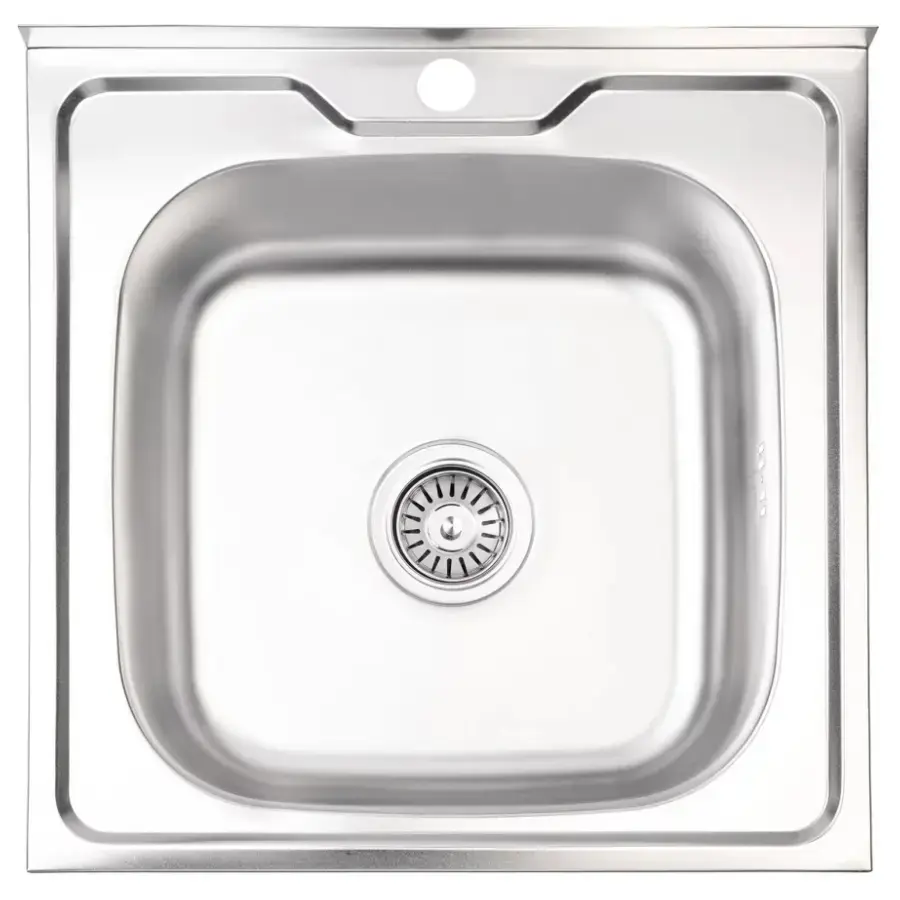 AB Stainless steel sink 500x500x0.6MM with drain, mountable
