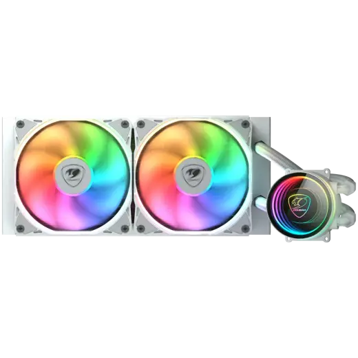 COUGAR Poseidon Elite ARGB 240 AiO Liquid Cooler, White