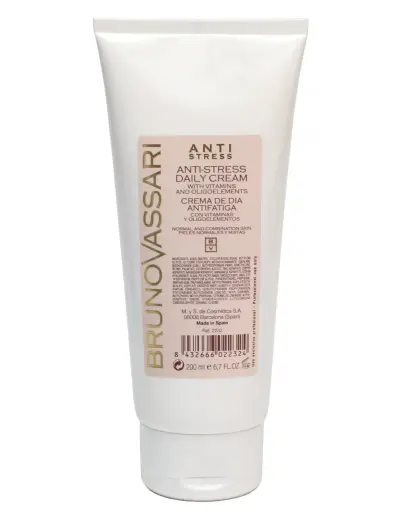 Bruno Vassari, Anti Stress, Vitamin E, Anti-Fatigue, Daily, Cream, For Face|Neck & Decolette, 200 ml