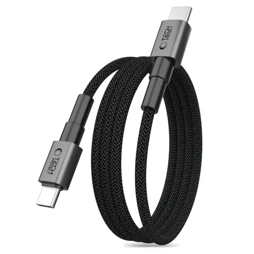 Tech-Protect Ultraboost DNA MagTwist data transfer and charging cable | USB-C to USB-C | 100W | 2m | gray
