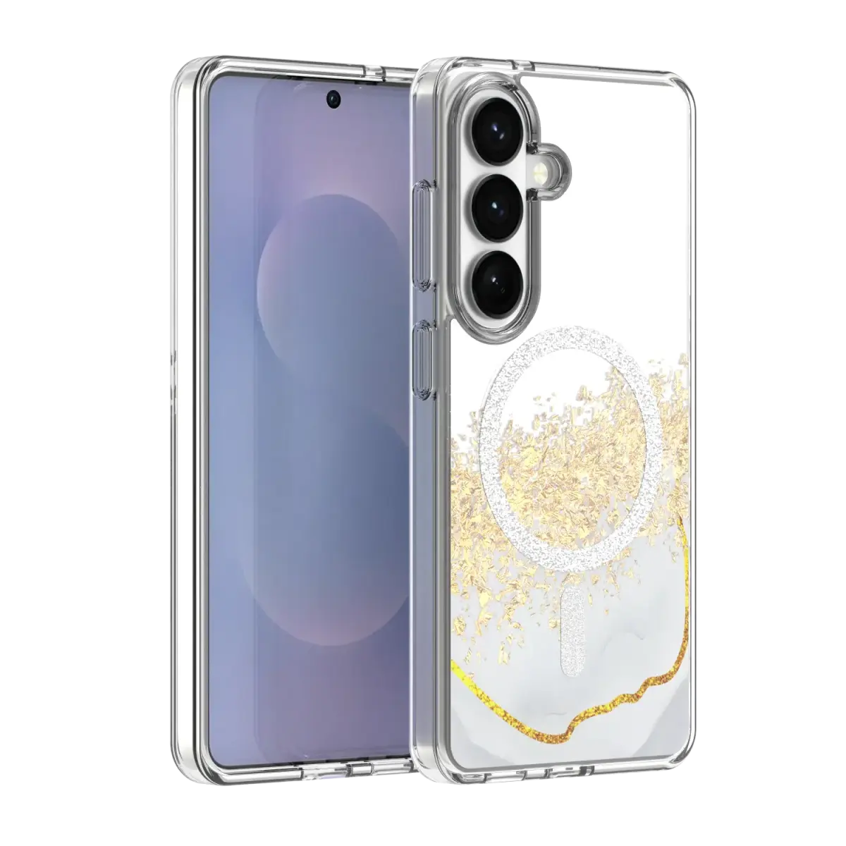 Epoxy Mag maciņš ar MagSafe atbalstu telefonam Samsung Galaxy S24 (S921) | S25 (S931) balts