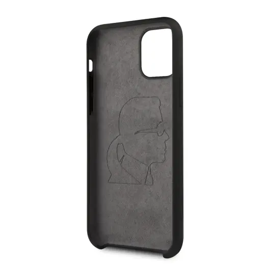 KLHCN65SILFLWBK Karl Lagerfeld Iconik Silicone Cover for iPhone 11 Pro Max White