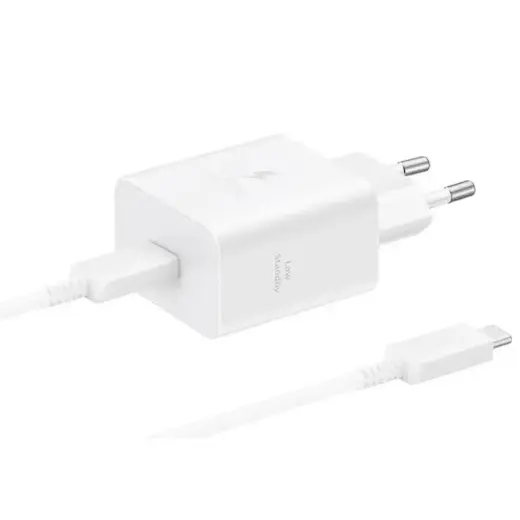 Samsung T4511 tīkla lādētājs | 45W | PD | USB-C | ar USB-C uz USB-C vadu komplektā | balts