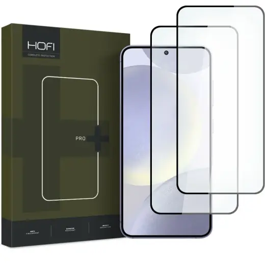 HOFI GLASS PRO+ karastatud klaas, sobib telefonile Samsung Galaxy S24, must, 2 tk