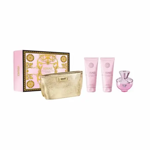 Versace Dylan Blush Pink Eau De Parfum Spray 100ml Set 4 Pieces