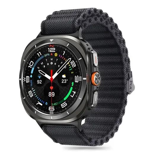 Tech-Protect Weave Pro ремешок для умных часов Samsung Galaxy Watch Ultra (47 mm) | нейлоновый | чёрный