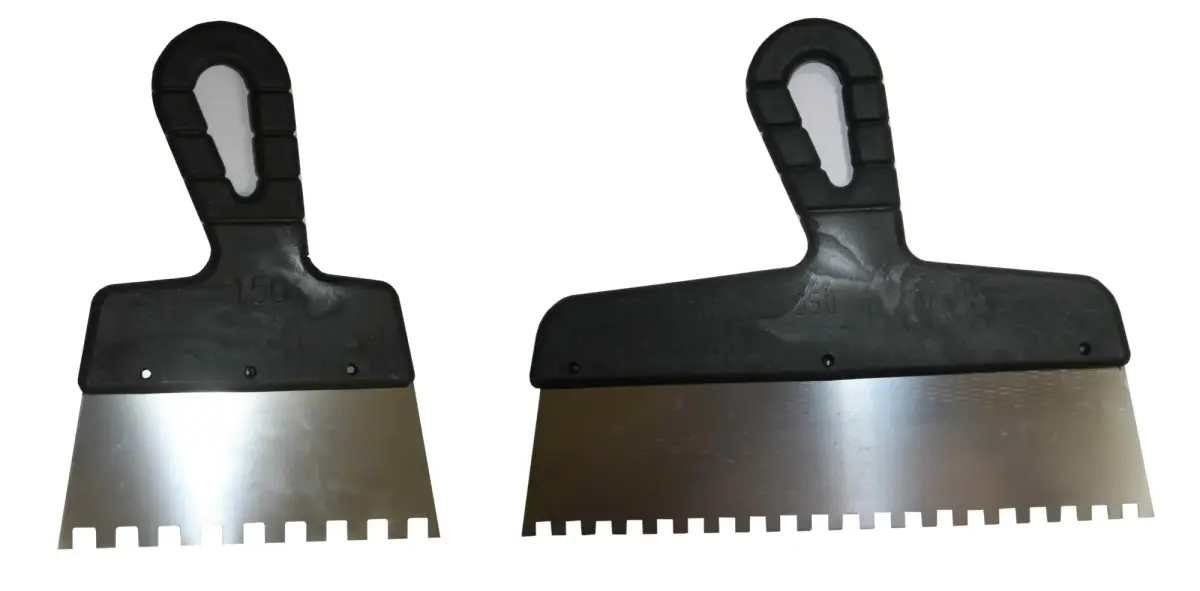 Špaktele M līmei 150mm 6x6mm ar nerūs. plātni