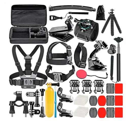 Fusion 216 in 1 piederumu komplekts sporta kamerām | GoPro | HERO9 | Xiaomi YI | EKEN | OSMO | MountDog (EVA CASE) V2