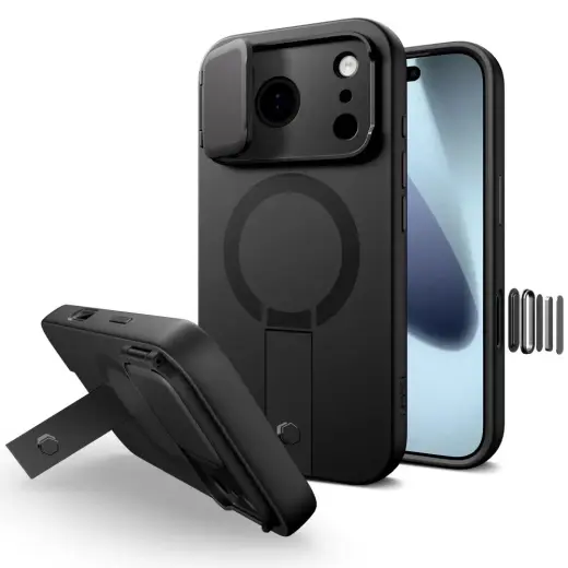 TECH-PROTECT KEVLAR AURA чехол с поддержкой MagSafe для телефона Apple iPhone 17 Pro Max черный