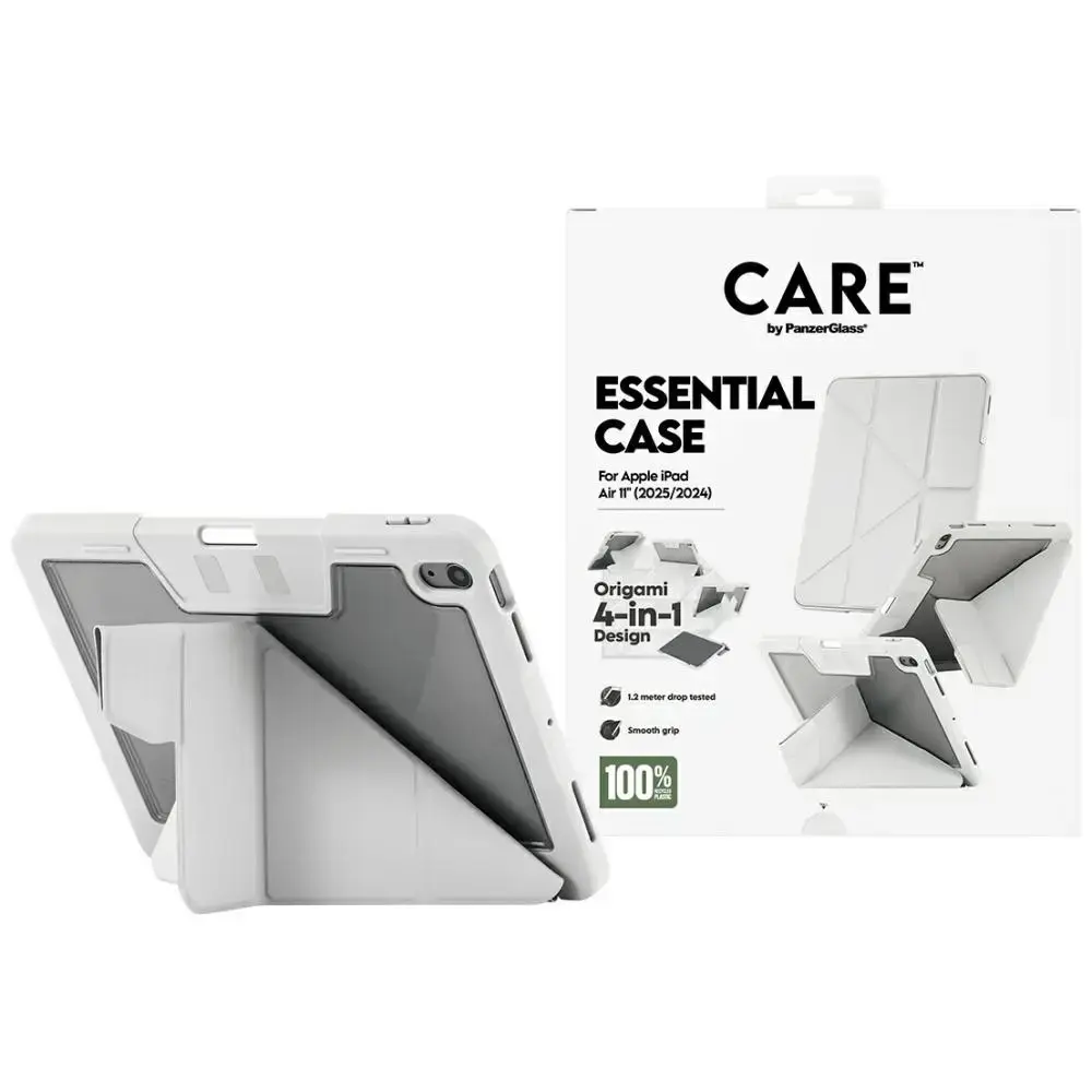 Etui Care by PanzerGlass Y fold do iPad   Air 11" (2024|2025) jasnoszary