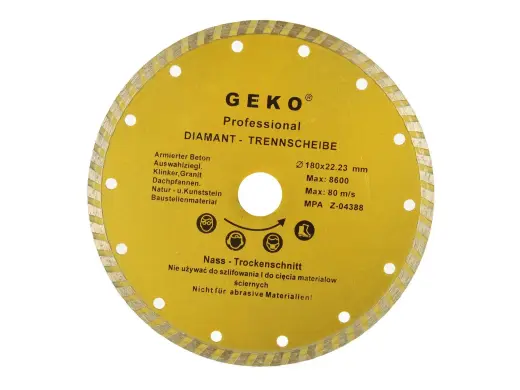 Pidev turbo servaga teemantketas 180x22,2mm GEKO Profi