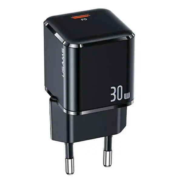 USAMS CC148TC01 tīkla lādētājs | 30W | PD3.0 | USB-C | melns