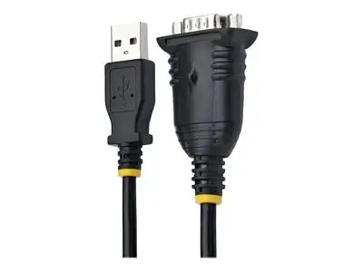 StarTech.com 3ft (1m) USB to Serial Cable, DB9 Male RS232 to USB Converter, USB to Serial Adapter for PLC|Printer|Scanner|Network Switches, USB to COM Port Adapter - Prolific IC, Automatic Handshake, Windows|macOS (1P3FP-USB-SERIAL) - serial cable - DB-9
