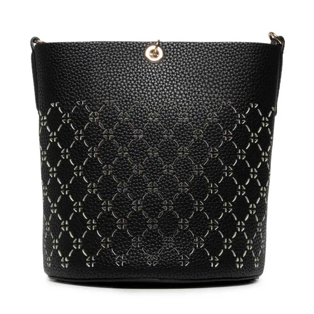 Guess, Amara, Synthetic Leather, Textile Backpack, Black, XG849301, For Women, 18/21 x 20 x 14 / 14/18 x 17.5 x 6.5 cm