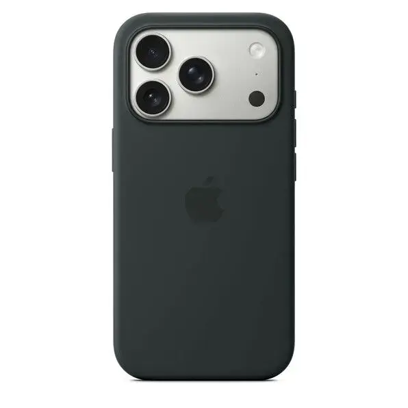 Silicone maciņš ar MagSafe atbalstu telefonam iPhone 17 Pro melns