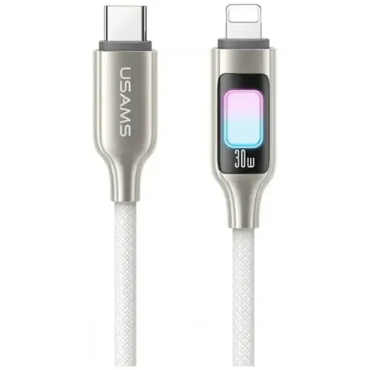 USAMS TC Series SJ749 data transfer and charging cable | USB-C to Lightning | 30W | 1.2m