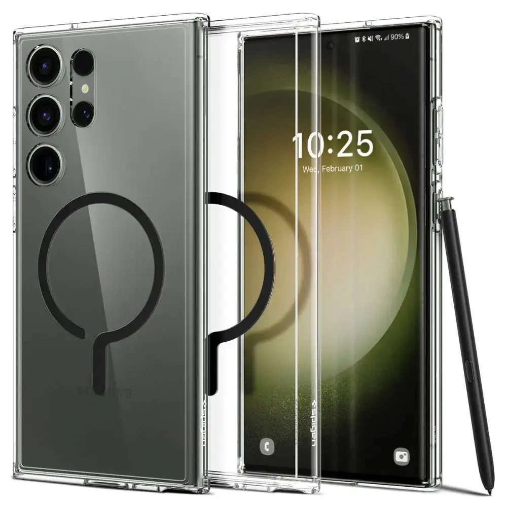 Spigen Ultra Hybrid OneTap Ring Case with MagSafe for Samsung Galaxy S23 Ultra - Black