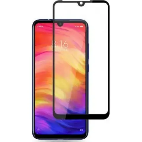 Fusion Full Glue 5D Aizsargstikls pilnam ekrānam ar rāmiņu telefonam Xiaomi Redmi Note 7 | Xiaomi Redmi Note 7 Pro melns