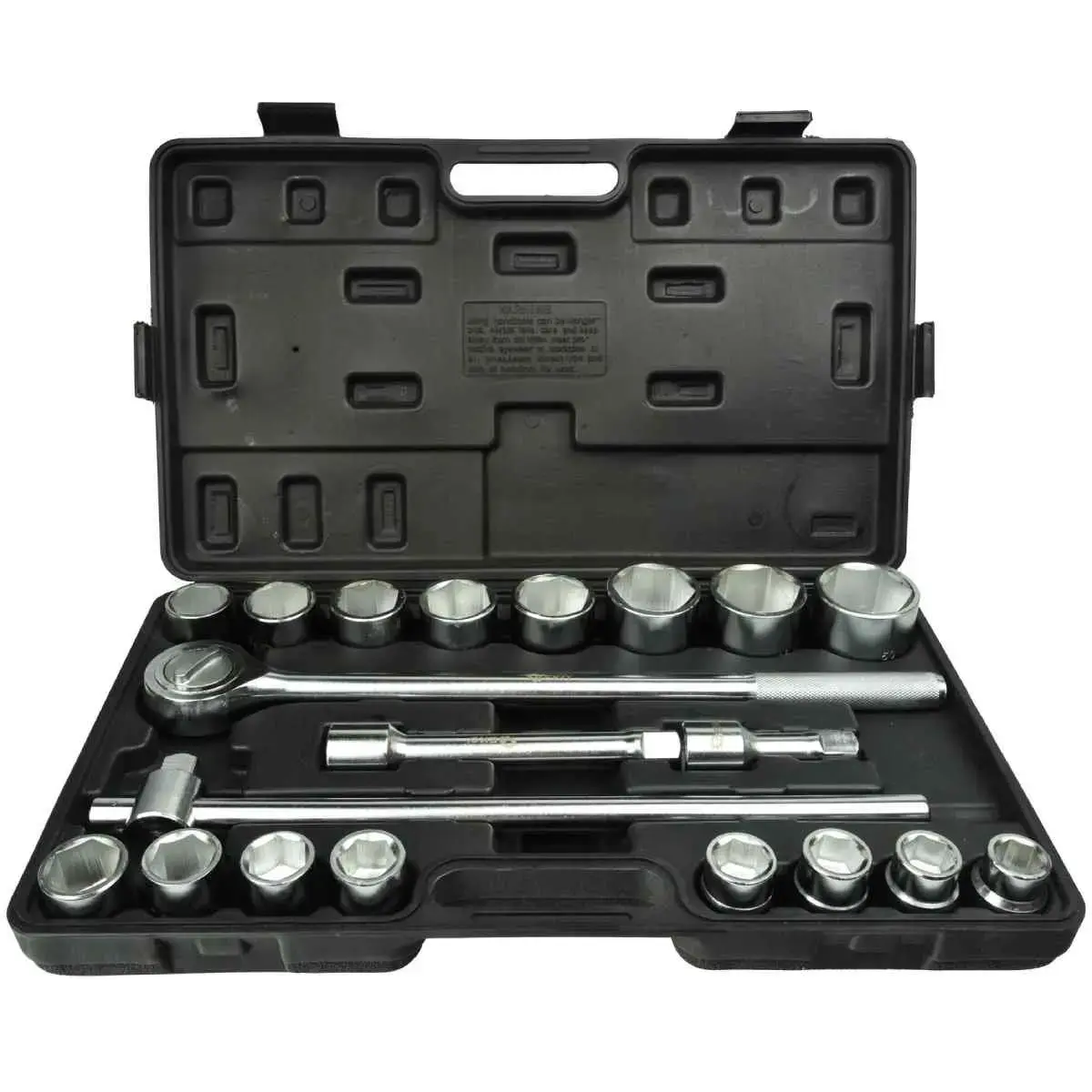 Socket wrench set 3/4 19-50mm 6-point 21 pcs in case