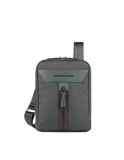 Piquadro, Trakai, Shoulder Bag, Textile Crossbody Bag, Green, 16 x 22 x 4 cm, For Men