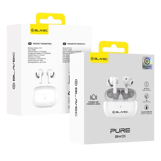 Blavec Bluetooth TWS Earphones BW01 Pure (BW01-W) white