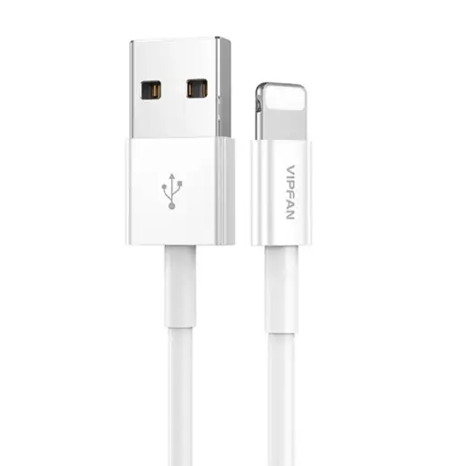 USB to Lightning cable Vipfan X03, 3A, 1m (white)