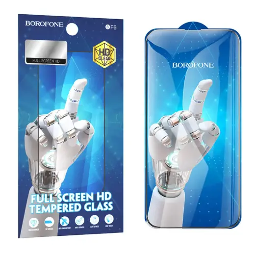 Borofone Tempered glass BF6 Diamond Armor Full Screen HD for Iphone 15/16 - 10 pieces