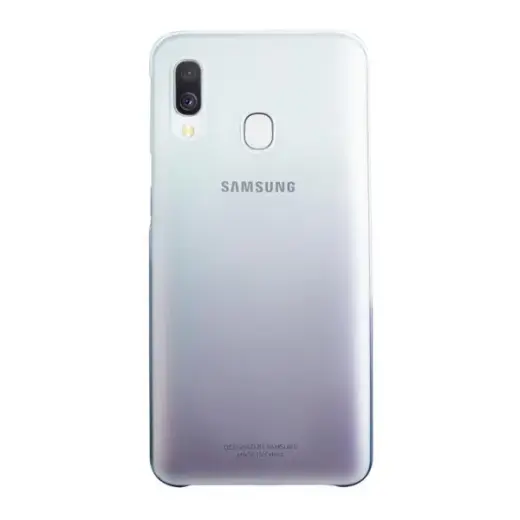 Samsung EF-AA405CBEGWW Gradation Cover Aizmugures apvalks priekš Samsung A405 Galaxy A40 Caurspīdīgs - Melns