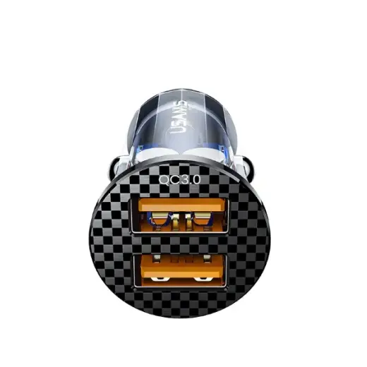 Usams CC122CC02 car charger 2 x USB | 3A | 36W blue