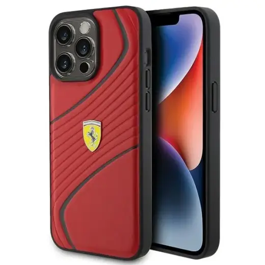 Ferrari FEHCP15XPTWR iPhone 15 Pro Max  6.7" czerwony|red hardcase Twist Metal Logo