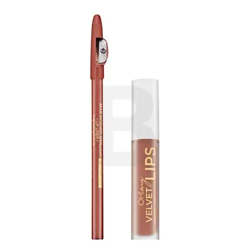 Eveline OH! My Velvet Lips Matt Lip Kit sada na rty pro matný efekt 14 Choco Truffle 4,5 ml