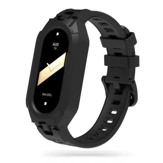 Tech-Protect Armor išmaniojo laikrodžio dirželis Xiaomi Smart Band 8/8 NFC | plastikinis | juodas